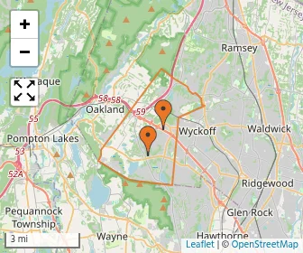 Area schools map